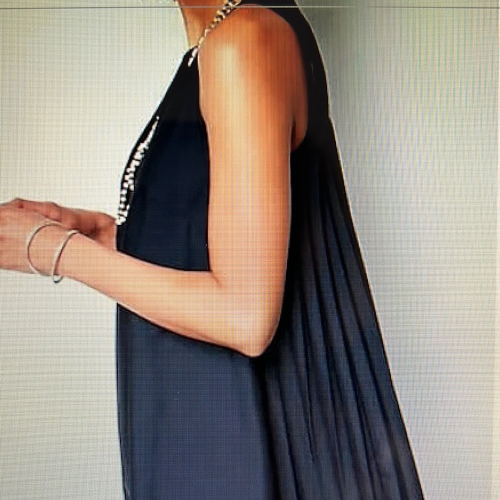 J Jill Pleaded Back Sleeveless Dress
